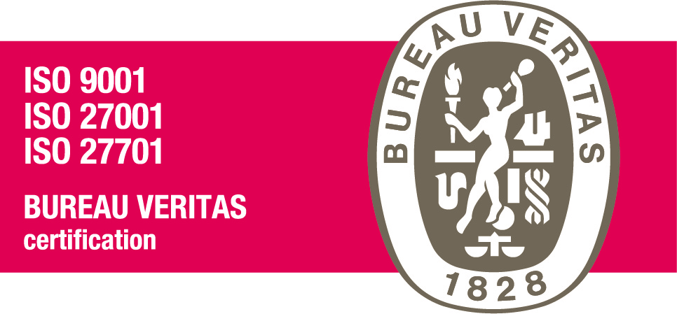 Certifikati Bureau Veritas: ISO 9001, ISO 27001, ISO 27701